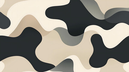 A black and white camouflage pattern with a white stripe