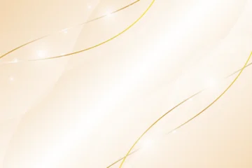 Keuken foto achterwand Abstract ベージュと金の曲線が輝く高級感のある抽象的背景デザイン  © fii