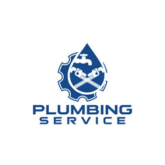 Plumbing Service Logo Template, Water Service Logo