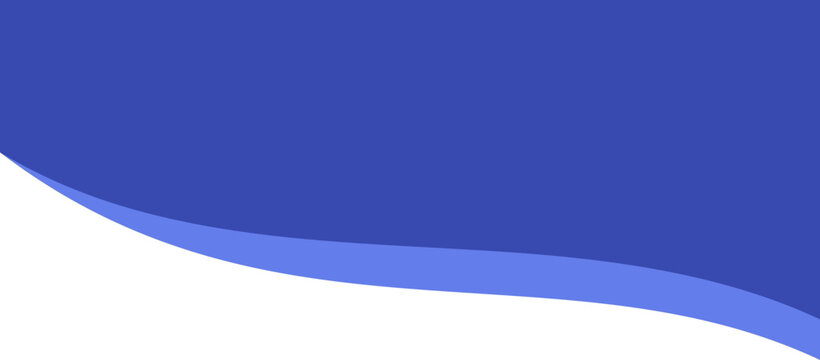 Abstract blue header shape. Border element and wavy frame for website. Top form, modern bottom and curved divider for banner and certificate.