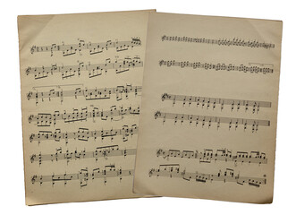 Two Sheet Music - partitura - musical symbols	

