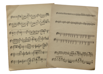 Two Sheet Music - partitura - musical symbols	
