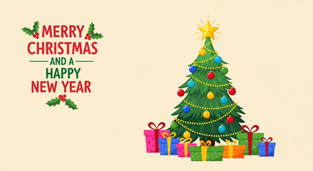 christmas tree with gifts