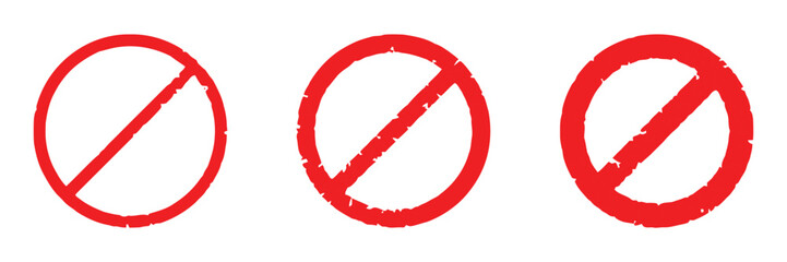 prohibition, forbidden, no, stop, warning, symbol, sign, red, circle, slash, grunge, distressed, textured, graphic, design, illustration, white background, banned, restricted, alert, caution, danger, 
