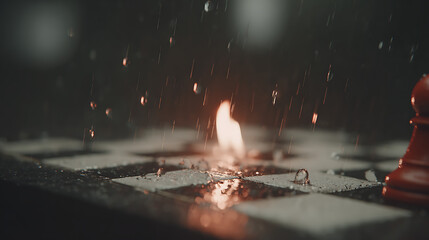 Glowing ember illustration on transparent background