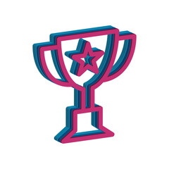 Trophy cup icon design template