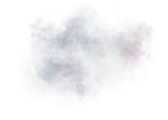 A white fluffy cloud with splashes of color, pink, green, blue. A light cloud of colorful mist..