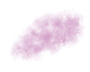 Colorful pink and white smoke cloud with soft texture on transparent background perfect for abstract compositions.