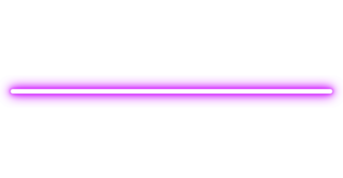 Glowing pink neon horizontal line for highlight divider, user interface design, digital art, and modern graphic projects