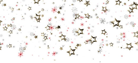 Charming digital image of gold stars and white snowflakes.  Perfect for festive designs, Christmas greetings, and holiday celebrations. Ideal fo