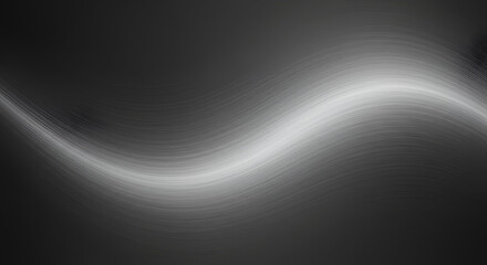 Sleek silver wave on dark backdrop ideal for modern designs and presentations