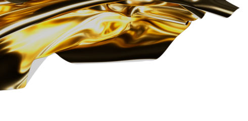Elegant abstract background featuring flowing golden fabric, ideal for luxury branding and design, with a focus on elegance and opulence. This i