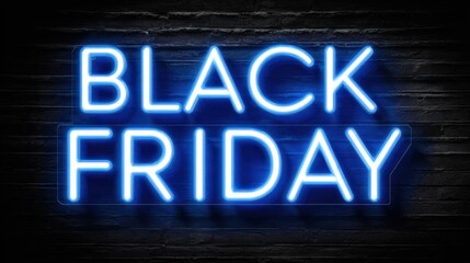 black friday neon sign on wall