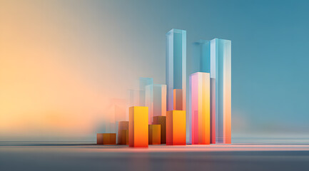 Fototapeta premium abstract city skyline with reflection