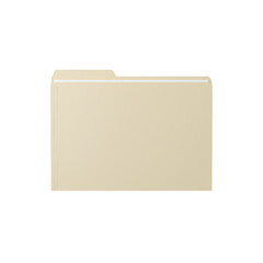 Tan document folder against an isolated setting, symbolizing organization and archiving important