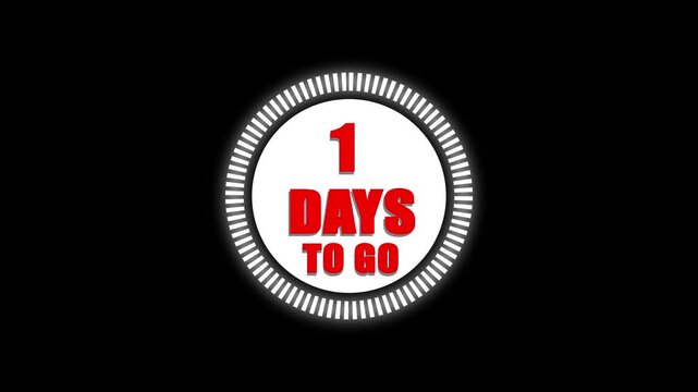 Just 1 Day Left &ndash; Final Countdown Animation for Limited-Time Offers and Campaigns