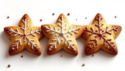 Festive Star Cookies - A Trio of Holiday Treats.