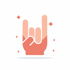 Obraz premium Rock and Roll Hand Gesture with Sparkling Accents