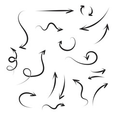 Collection of hand drawn arrows