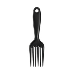 3d rendered illustration of a modern black fork a kitchen utensil for dining and food preparation transparent background