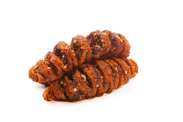 Homemade Shaanxi Roasted Gluten Skewers - Traditional Chinese Street Food with Sesame Seeds