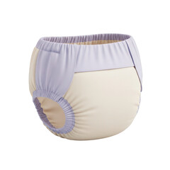 3d rendering of a soft absorbent disposable baby diaper for comfortable infant care and protection transparent background
