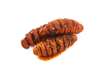 Spicy Grilled Gluten Skewers Shaanxi Chinese Street Food Homemade Handmade Traditional Cuisine