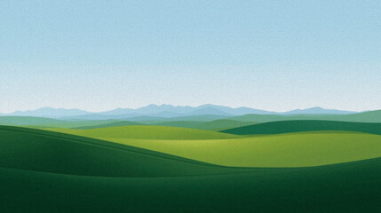 green field and blue sky