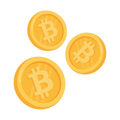 Fototapeta premium Illustration of Bitcoin Crypto Coin