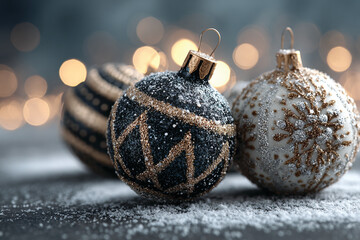 Christmas decoration on bokeh background