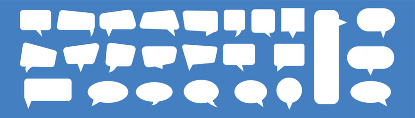 Set of speech bubbles. Blank empty speech bubbles. Speech Bubble set. Talk bubble. Blank empty vector white speech bubbles. Speak bubble text, cartoon chatting box. vector illustration 