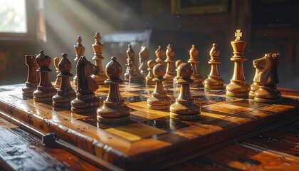 Chess Game in Focus.