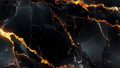 黒と金の大理石模様・高級感のあるシームレステクスチャ