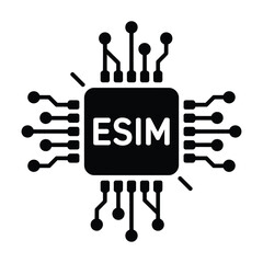 Esim chip technology with circuit board connections