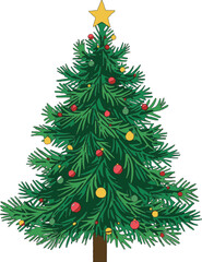 Illustration showing Christmas scenes with decorated tree, Santa Claus, snowman, fireplace, and joyful family moments. Suitable for seasonal cards, posters, and festive designs.