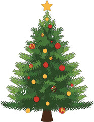 Illustration showing Christmas scenes with decorated tree, Santa Claus, snowman, fireplace, and joyful family moments. Suitable for seasonal cards, posters, and festive designs.