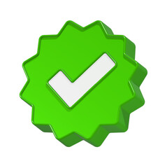  checklist 3d rendering design in a green serrated frame