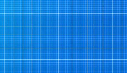 A close-up view of a vibrant blue background with a precise white grid pattern, resembling engineering blueprint paper or graph paper.