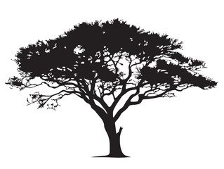 Obraz premium Abstract Network Tree 2D Vector Line Art Design