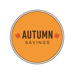 Autumn savings sale special offer fall season discount graphic design element vector