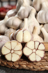 Shandong Dried Garlic Bulbs Cross Section - Chinese Farmers Market Fresh Produce for Cooking and Seasoning