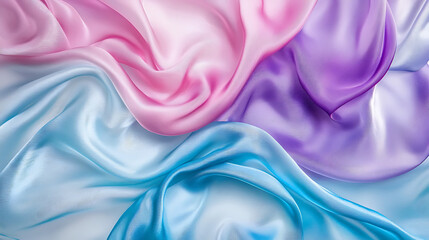 Obraz premium A piece of fabric with a blue, pink, and purple stripe