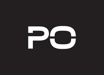 PO letter logo and initial logo design