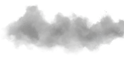  cloud of smoke and grayness . Isolated on transparent background, png