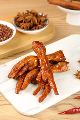 Marinated Chicken Feet Claw Snacks with Spices Asian Cuisine Food Photography