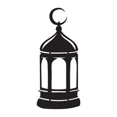 Hanging Lantern Silhouette illustration design