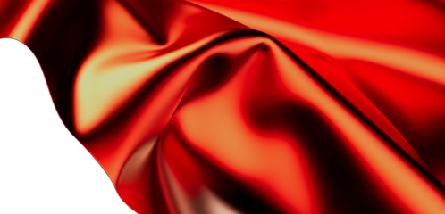 High-quality photo of red silk fabric with elegant drapes. Perfect for luxury, fashion, and beauty designs.