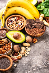 Products containing natural magnesium Mg