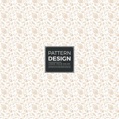 Elegant Beige Floral Pattern Design Featuring Berries Leaves and Twigs