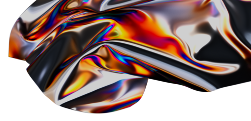 Stunning abstract rendering of a reflective surface. Featuring a beautiful play of light, color, and texture. Perfect for backgrounds and modern